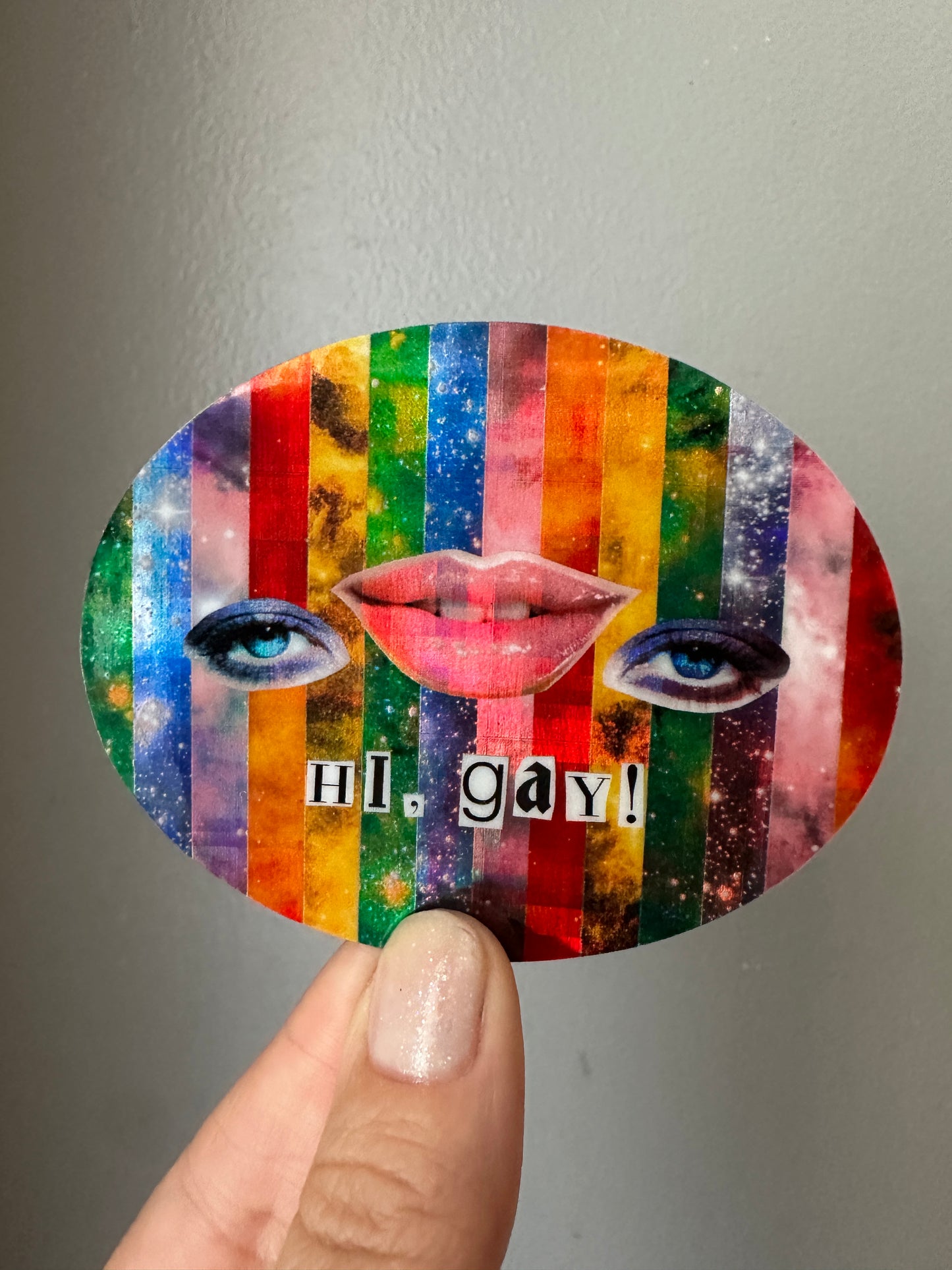 Hi, Gay! - Holographic Sticker